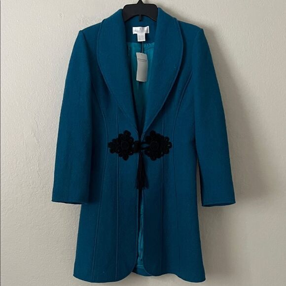 Soft Surroundings Jackets & Blazers - NWT Soft Surroundings Plaza Boiled Wool Coat Jacket Teal In Size S